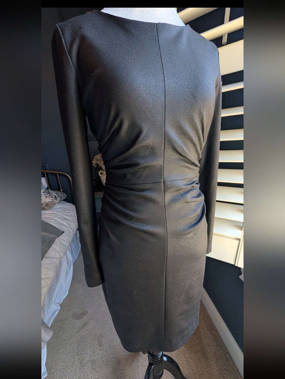 Jennifer Lopez Sleek Black Tailored Dress